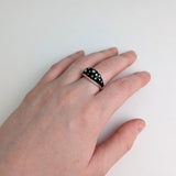 Jet Dotted Zenith Ring