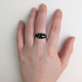 Jet Dotted Zenith Ring
