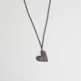 Oxidized Heart Necklace