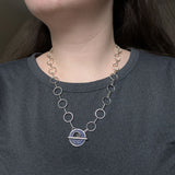 Circle Chain with Lapis Toggle