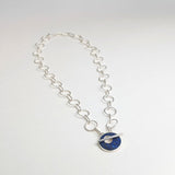 Circle Chain with Lapis Toggle