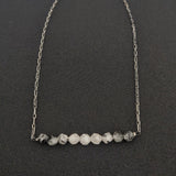 Gradient Quartz Necklace: Oxidized Sterling Silver