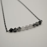 Gradient Quartz Necklace: Oxidized Sterling Silver