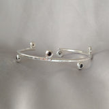 Alternating Cuff Bracelet: Polished Sterling Silver