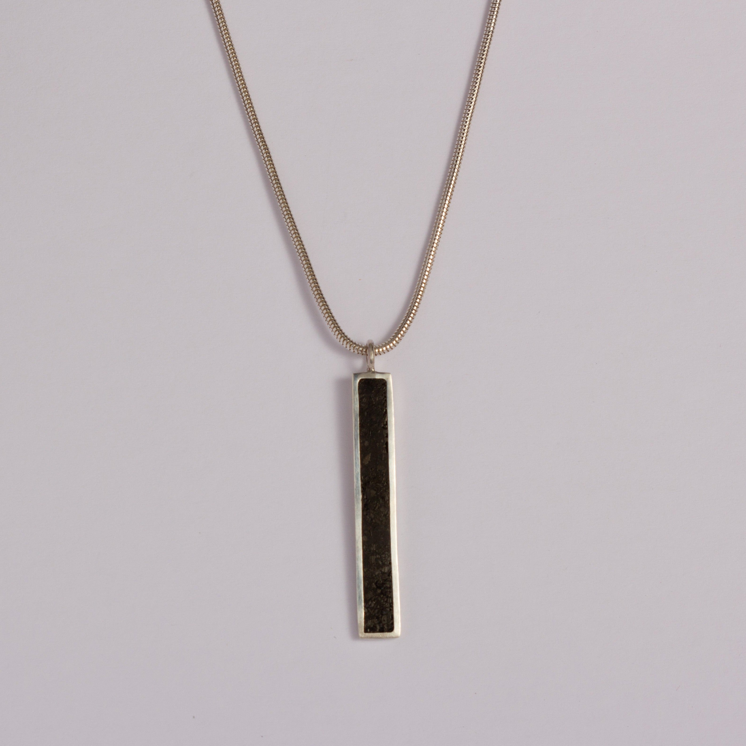 N032 Hammered Mini Tag Pendant Necklace in Gold | From Victoria Shop