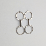 Double Link Studs: Polished Sterling Silver