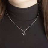 Silver Cordate Necklace