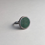 Blue Chrysocolla Cocktail Ring: Oxidized Sterling Silver