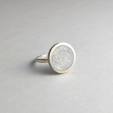 Mother of Pearl Cocktail Ring: Polished Sterling Silver