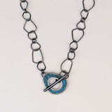 Irregular Chain with Turquoise Toggle